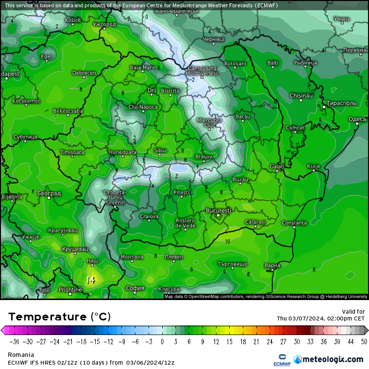 Temperaturi-astazi-5 Prognoza meteo Romania 7 Martie 2024 (Romania weather forecast)