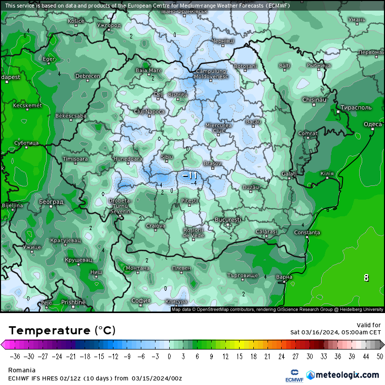 Temperaturi-maine-dimineata-12 Prognoza meteo Romania 15 Martie 2024 (Romania weather forecast)