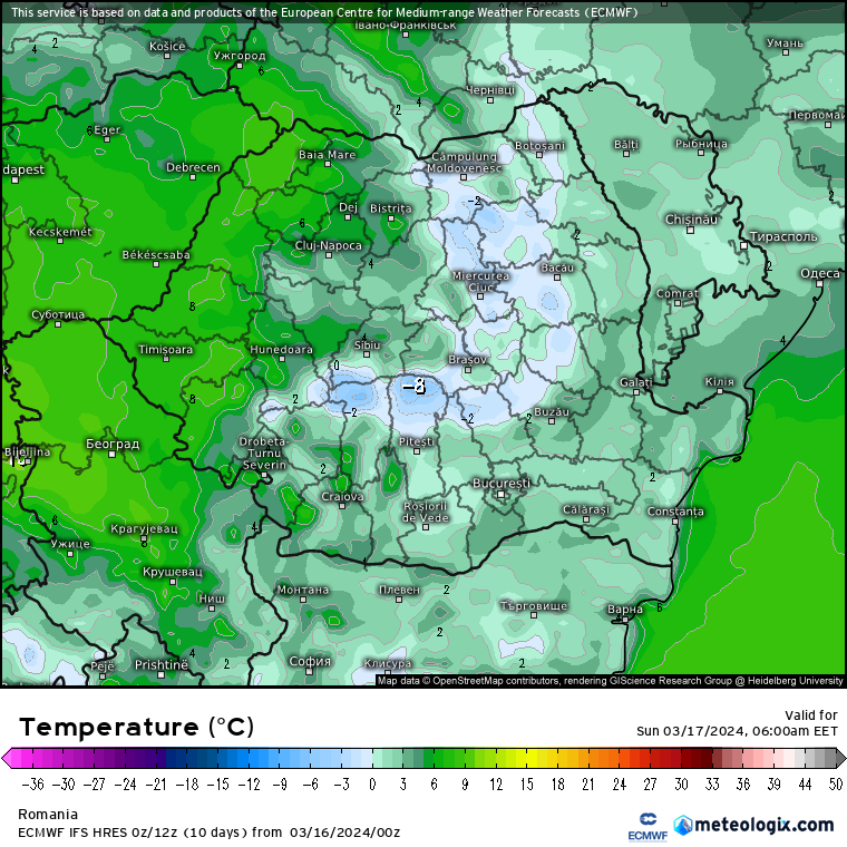 Temperaturi-maine-dimineata-13 Prognoza meteo România  16 - 17 Martie 2024 #România