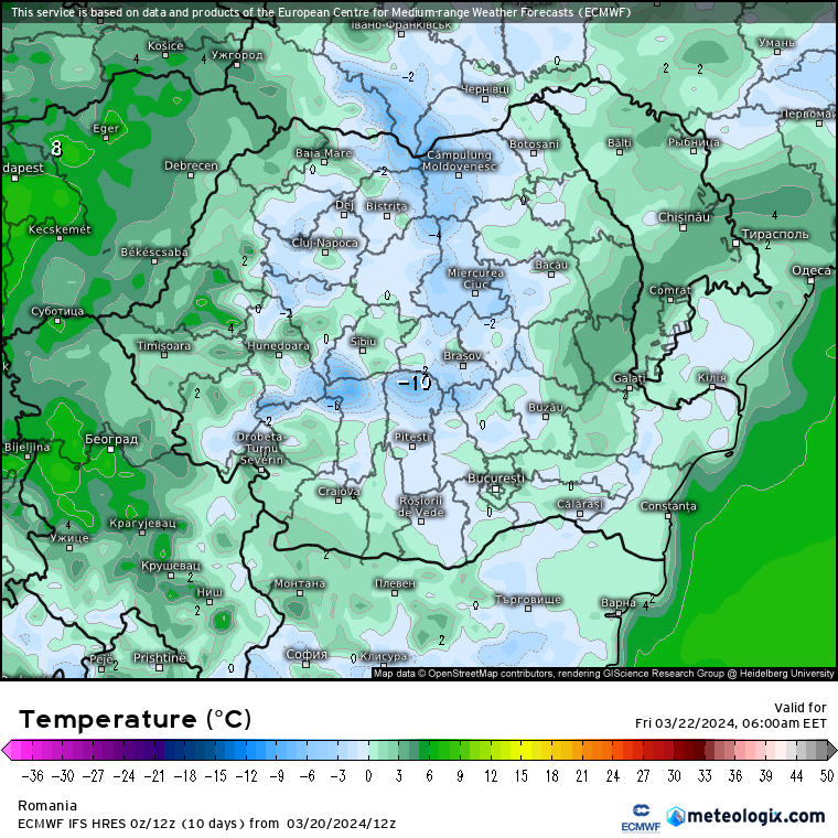 Temperaturi-maine-dimineata-17 Prognoza meteo Romania 21 Martie 2024 (Romania weather forecast)