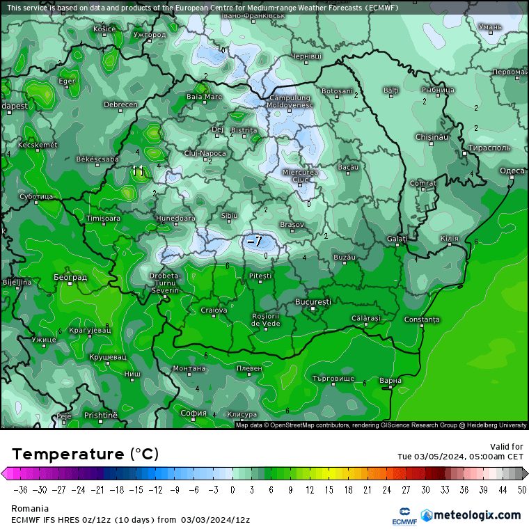 Temperaturi-maine-dimineata-2 Prognoza meteo Romania 4 Martie 2024 (Romania weather forecast)