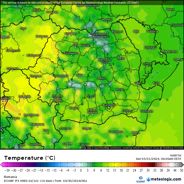 Temperaturi-maine-dimineata-25 Prognoza meteo România  30 - 31 Martie 2024 #România