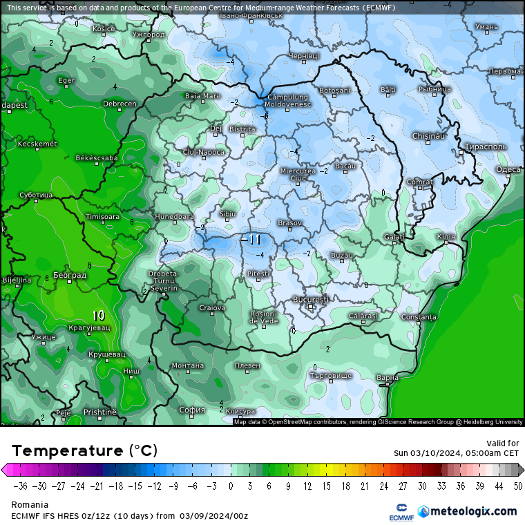 Temperaturi-maine-dimineata-7 Prognoza meteo România  9 - 10 Martie 2024 #România