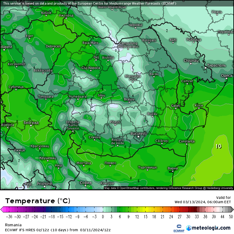 Temperaturi-maine-dimineata-9 Prognoza meteo Romania 12 Martie 2024 (Romania weather forecast)