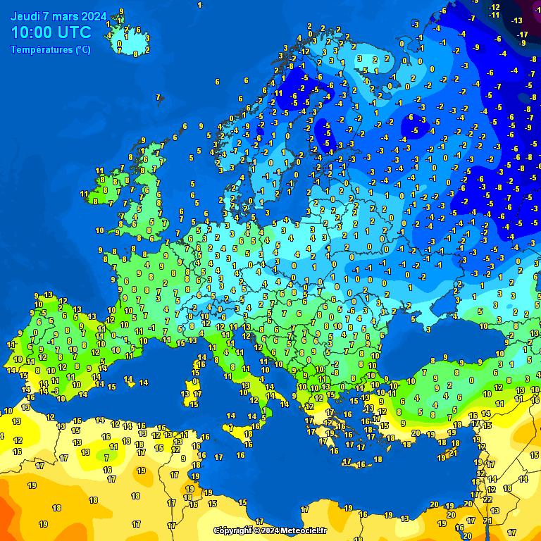 temperatures-Europe-3 Temperatures Europe at noontime (Temperaturile pranzului în Europa)