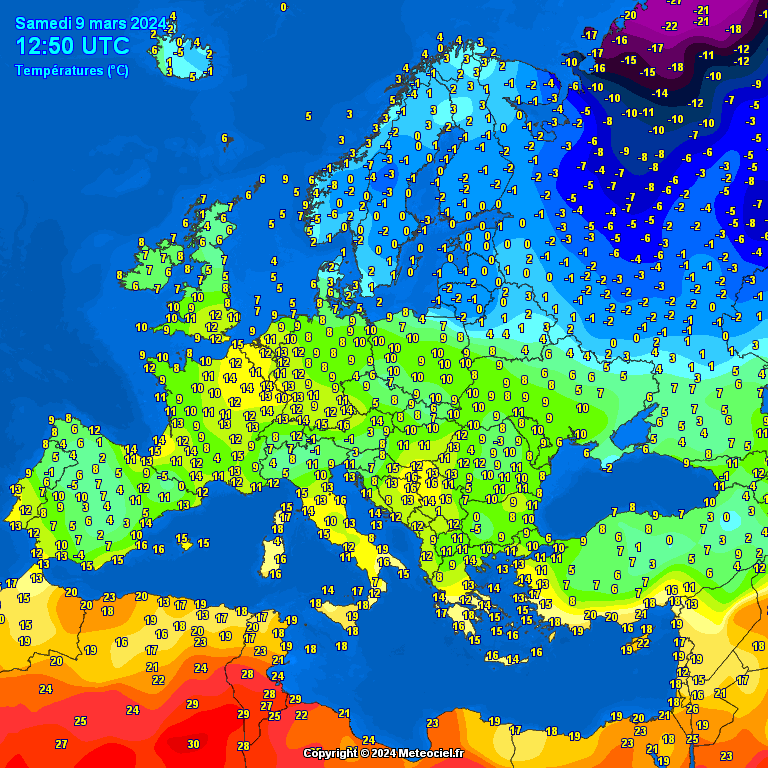 temperatures-Europe-5 Temperatures Europe at noontime (Temperaturile pranzului în Europa)