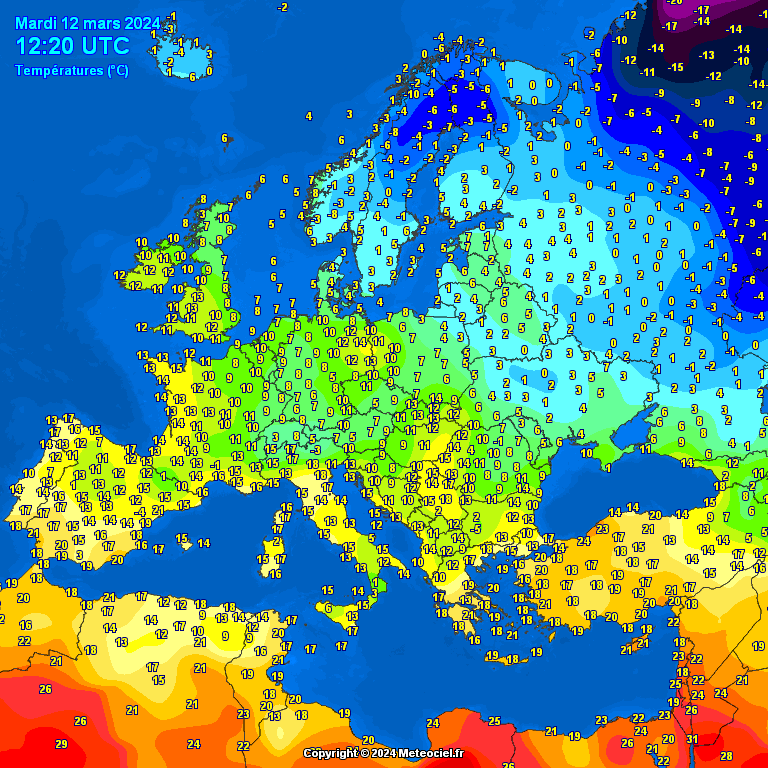 temperatures-Europe-7 Temperatures Europe at noontime (Temperaturile pranzului în Europa)