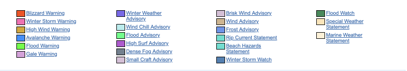 weather-extremes USA weather warnings #rainfall (Avertizari meteo în USA)