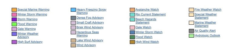 weather-warnings-17 USA weather warnings #rainfall (Avertizari meteo în USA)