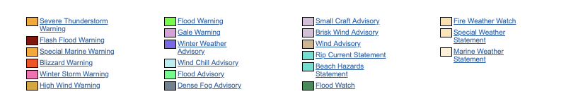 weather-warnings-2 USA weather warnings #rainfall (Avertizari meteo în USA)