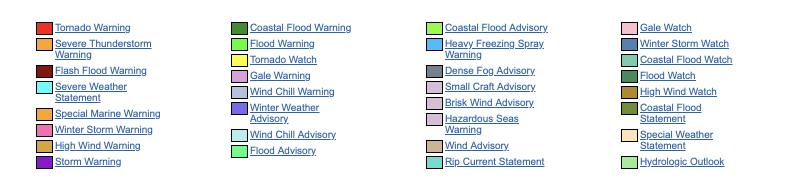 weather-warnings-6 USA weather warnings #rainfall (Avertizari meteo în USA)