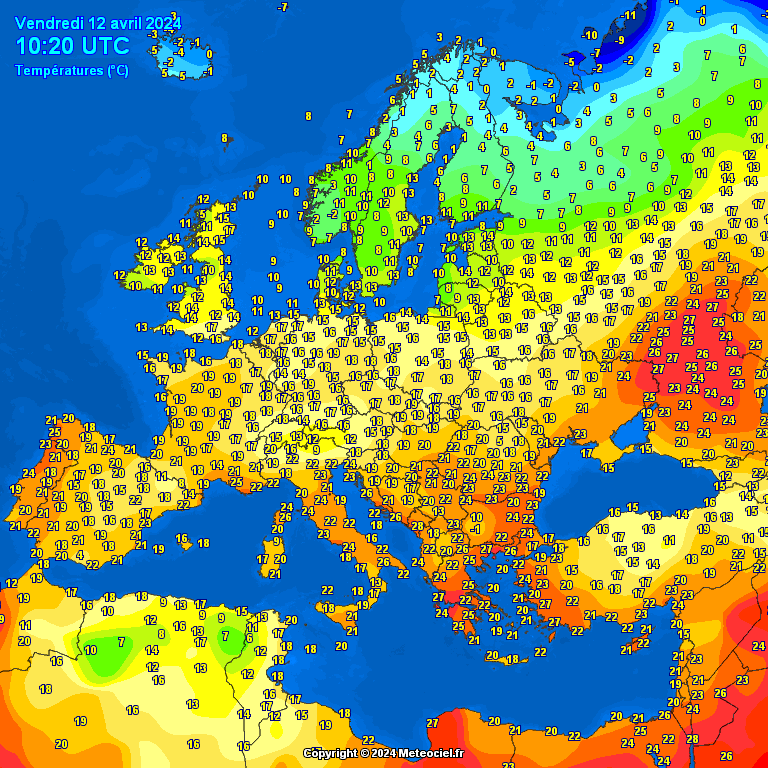 Europe-noontime-temperatures-1-1 Europe noontime temperatures - Temperaturi la prânz Europa