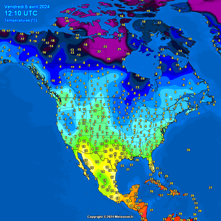 North-America-temperatures-2 Temperatures North America #USA (Temperatura în America de Nord)