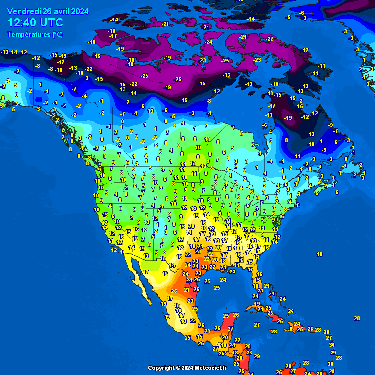 Temperatures-North-America-1-10 Temperatures North America (Temperaturi în America de Nord)