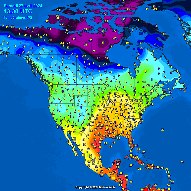 Temperatures-North-America-1-11 Temperatures North America (Temperaturi în America de Nord)