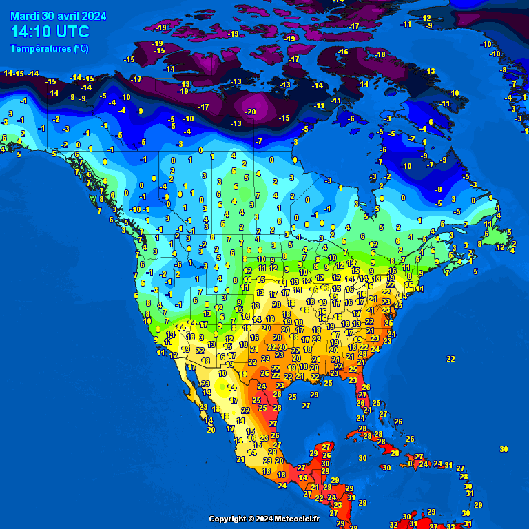 Temperatures-North-America-1-12 Temperatures North America (Temperaturi în America de Nord)