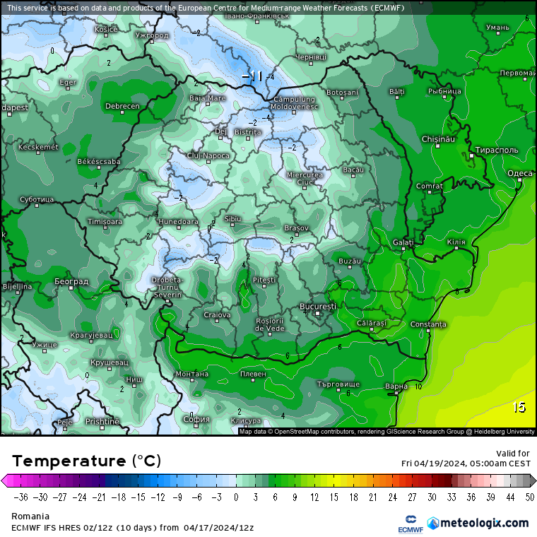 Temperaturi-maine-dimineata-15 Prognoza meteo România 18 Aprilie 2024 (Romania forecast)