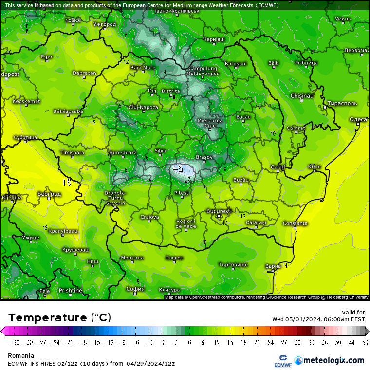 Temperaturi-maine-dimineata-25 Prognoza meteo România 30 Aprilie 2024 (Romania forecast)