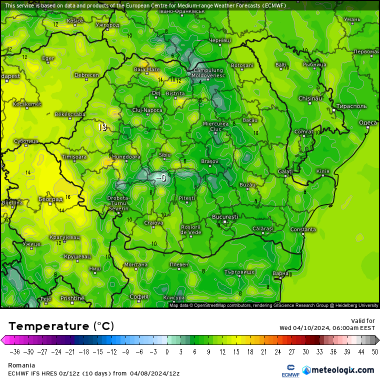 Temperaturi-maine-dimineata-7 Prognoza meteo România 9 Aprilie 2024 (Romania forecast)