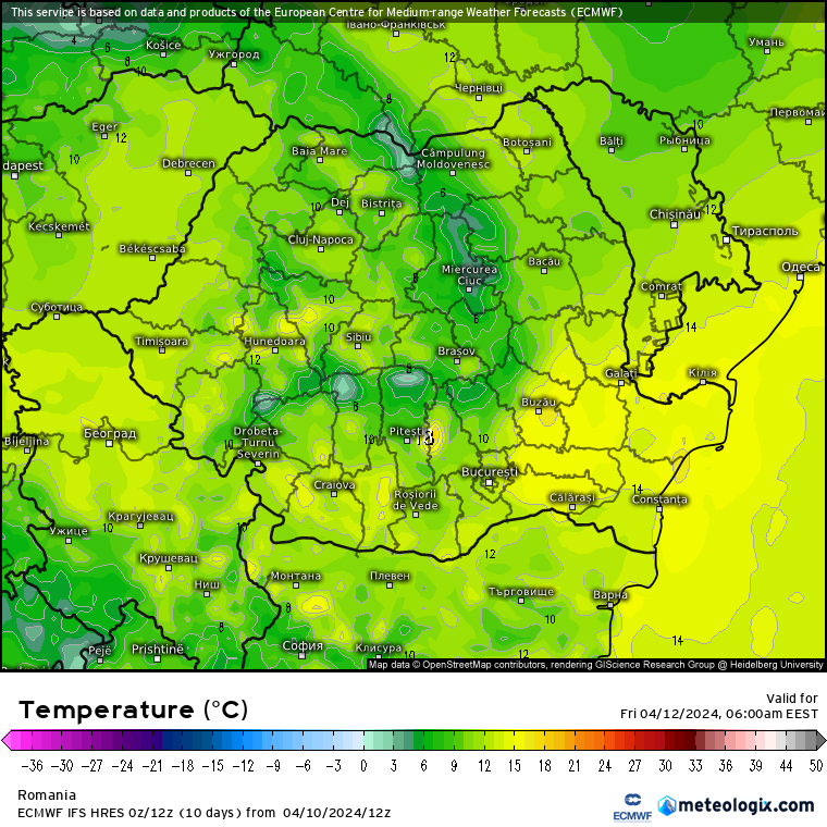 Temperaturi-maine-dimineata-9 Prognoza meteo România 11 Aprilie 2024 (Romania forecast)