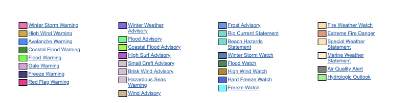 weather-warnings-4 USA weather warnings #rainfall (Avertizari meteo în USA)