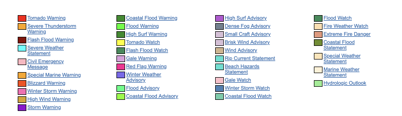 weather-warnings-7 USA weather warnings forecast (Avertizări meteo USA)