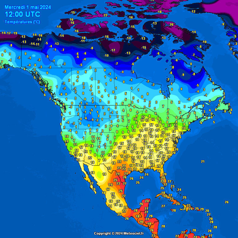 temperatures-north-america Temperatures North America (Temperaturi în America de Nord)