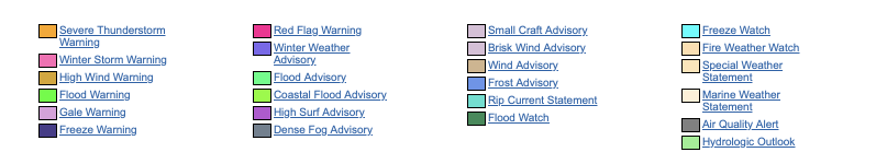 weather-warnings USA weather warnings forecast (Avertizări meteo USA)