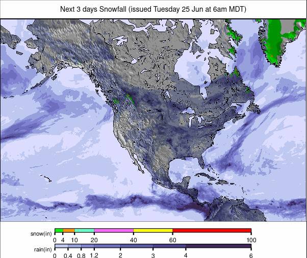 Precipitation forecast North America (Precipitații în America de Nord)