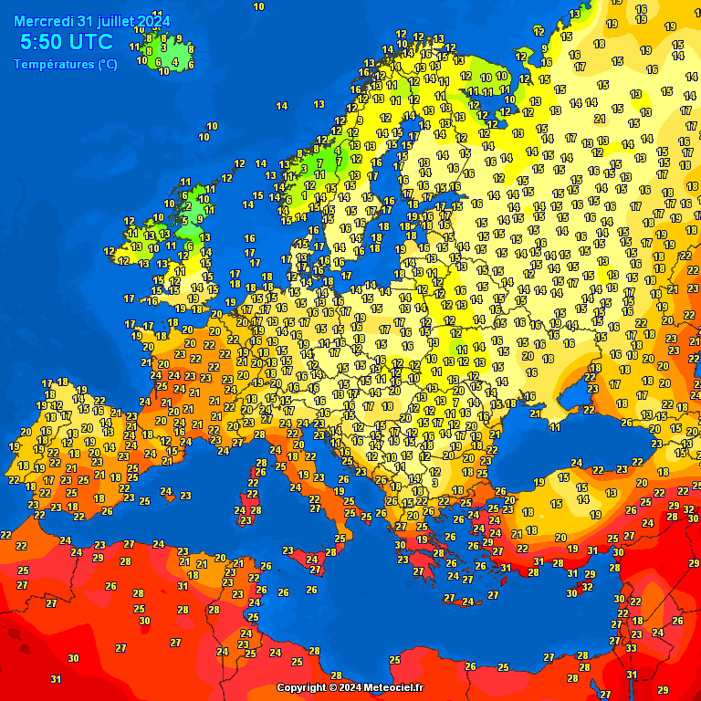 Europe-morning-temperatures