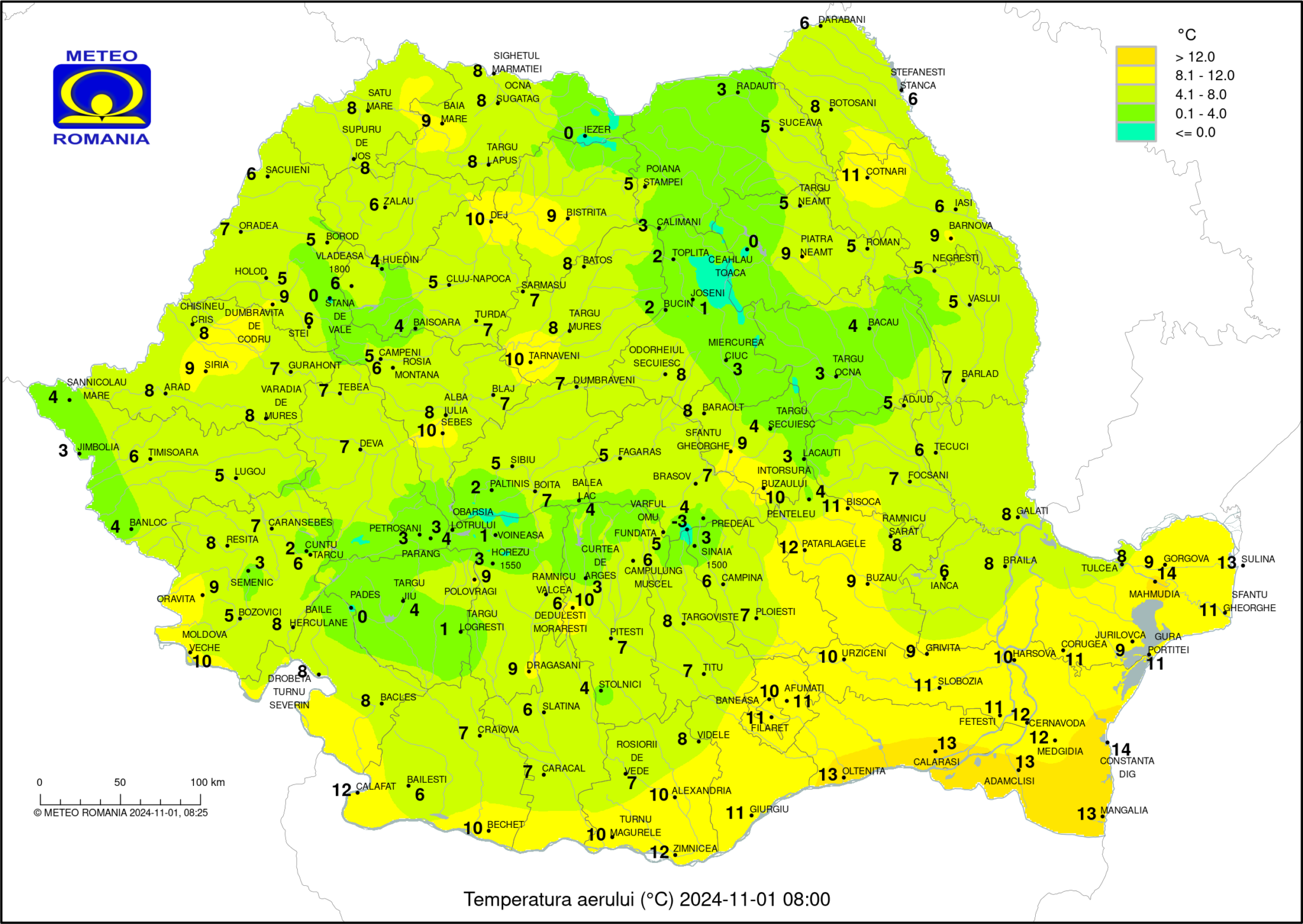 Temperaturi-15-2048x1453 Temperaturile Dimineții: Topul Ora 8 din Romania