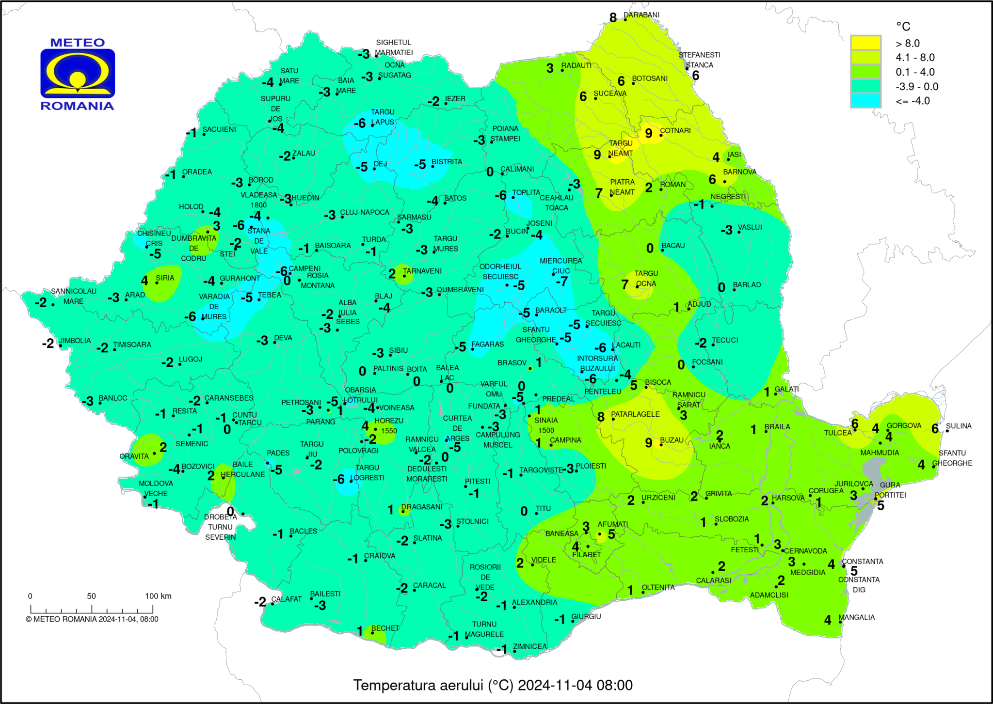 Temperaturi-1-2048x1453 Temperaturile Dimineții: Topul Ora 8 din Romania