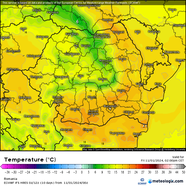 Temperaturi-astazi Prognoza meteo România 1 Noiembrie 2024. Valori de temperatura mai ridicate decât în mod normal la această dată.