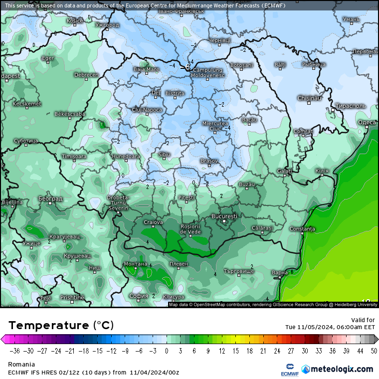 Temperaturi-maine-dimineata-1 Prognoza meteo România 4 Noiembrie 2024. Mai rece decât normal dar se încălzește ușor.