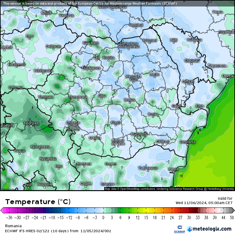 Temperaturi-maine-dimineata-2 Prognoza meteo România 5 Noiembrie 2024. Mai rece decât normal dar se încălzește ușor.