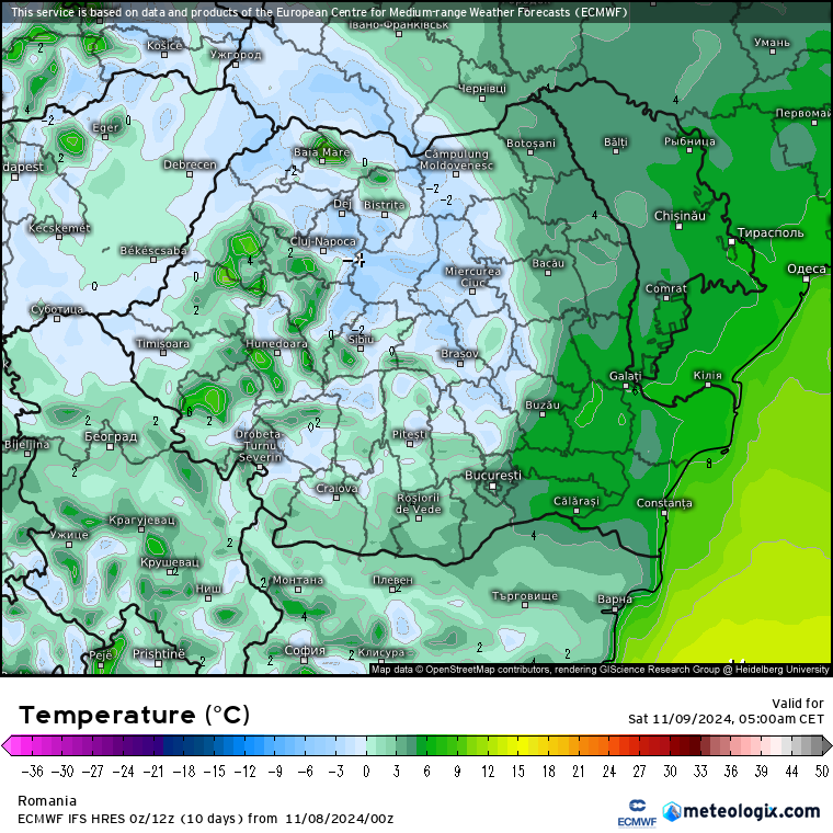 Temperaturi-maine-dimineata-6 Prognoza meteo România 8 Noiembrie 2024. Mai rece decât normal dar se încălzește ușor.