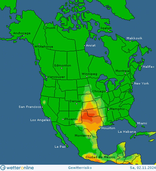 Thunderstorm-Probability_20241102_nam-1 Thunderstorm forecast in Europe, North America and Asia. Warning watch.