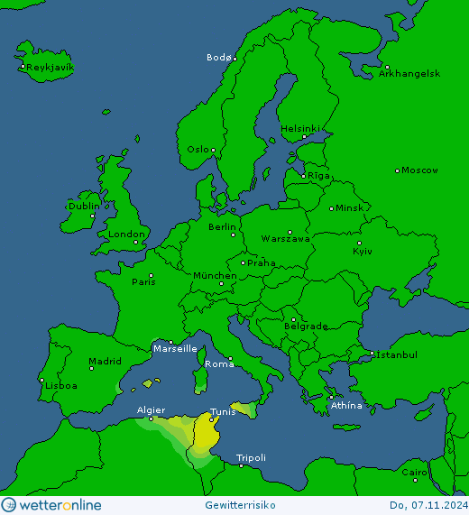 Thunderstorm-Probability_20241107_europe-1 Thunderstorm forecast in Europe, North America and Asia. Warning watch.