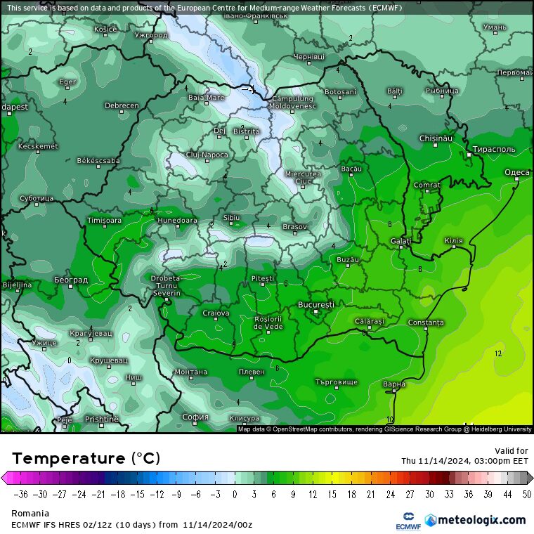 tempImageQNfIvM Prognoza meteo România 14 Noiembrie 2024. Vreme mohorâtă și ploi în Sud-Est.