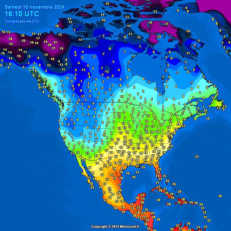 tempImageUyF1zW Temperatures in North America. Watch and compare.