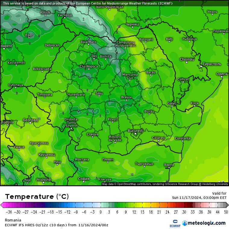 tempImageXHJEMd Prognoza meteo România 16 - 17 Noiembrie 2024. Încălzire ușoară a vremii.