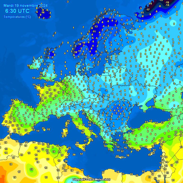 tempImagemeVgoB Europe morning temperatures for you. Compare and watch.