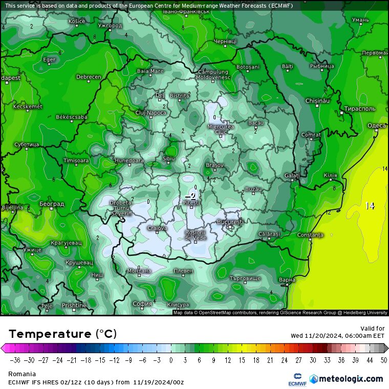 tempImagesvMk4B Prognoza meteo România 19 Noiembrie 2024. Ușoară încălzire.