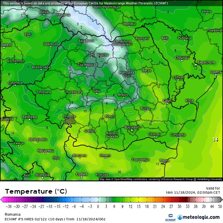 tempImagetAVMOU Prognoza meteo România 18 Noiembrie 2024. Ușoară încălzire.