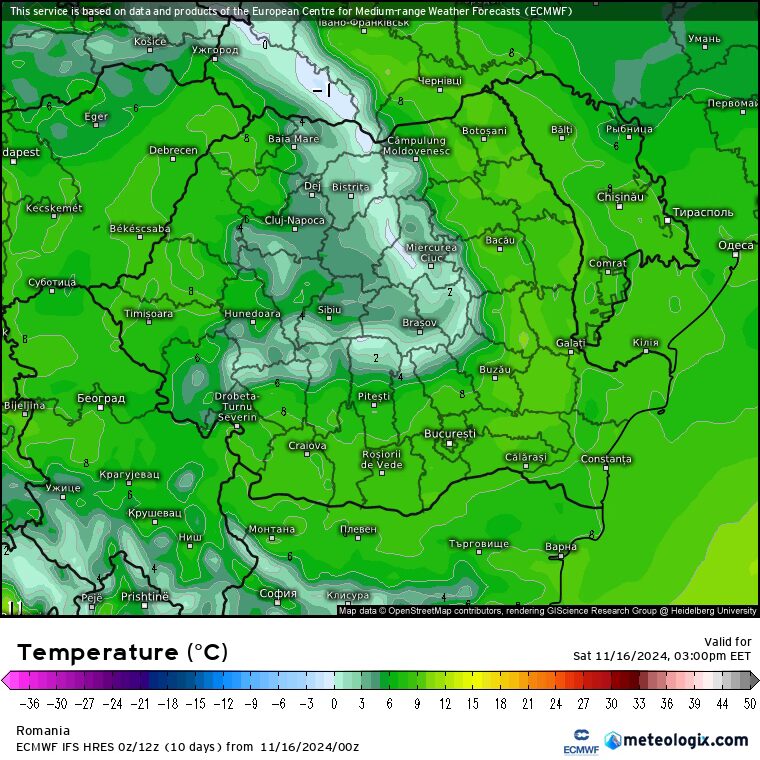 tempImagewBEqC8 Prognoza meteo România 16 - 17 Noiembrie 2024. Încălzire ușoară a vremii.